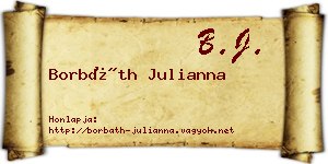 Borbáth Julianna névjegykártya
