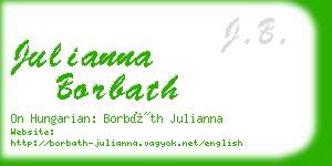 julianna borbath business card
